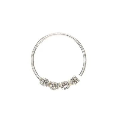 Sterling Silver Clear Stone Nose Ring