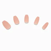 Nude Matte Coffin Vegan Faux Nail Set - 24 Pack