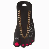 Gold Star Charm Chain Anklet