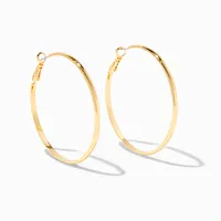 Icing Select 18k Gold Plated 70MM Slick Hoop Earrings