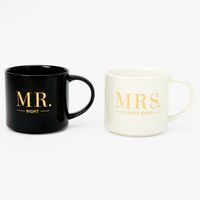 Mr. and Mrs. Ceramic Mug Set