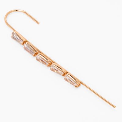 Gold Crystal Ear Cuff Pin