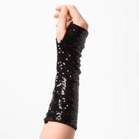 Sequin Arm Warmers - Black