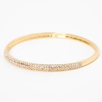 Gold Pave Rhinestone Bangle Bracelet