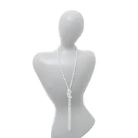 60" White Pearl Necklace