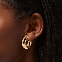 Gold 30MM Chunky Hoop Earrings