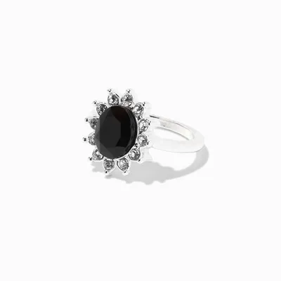 Black Oval Statement Ring