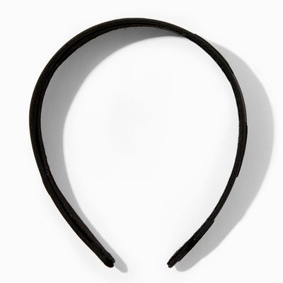 Flat Black Daisy Wide Headband