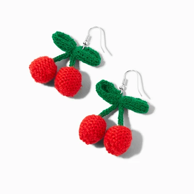 Crochet Cherries 1.5" Drop Earrings