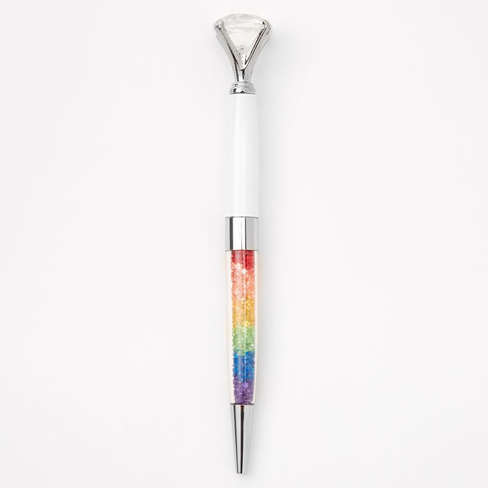 Rainbow Shaker Diamond Top Pen