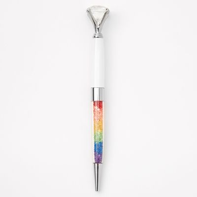 Rainbow Shaker Diamond Top Pen