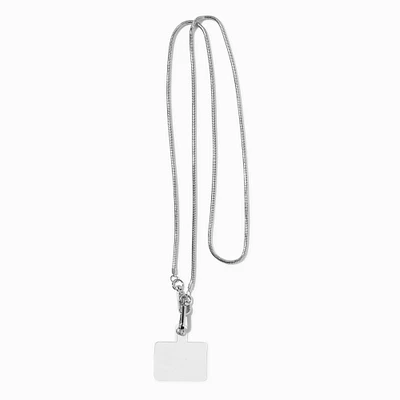 Silver-tone Snake Chain Phone Crossbody Strap