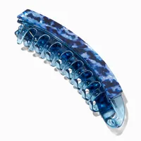 Blue Tortoiseshell Acrylic Banana Hair Claw