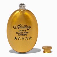 Adulting Gold Oval Flask