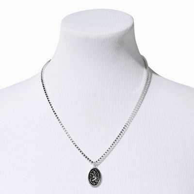 Silver St. Christopher Pendant Necklace