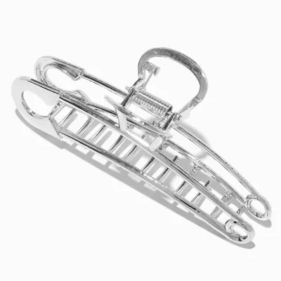 Silver Safety Pin Metal Hair Claw