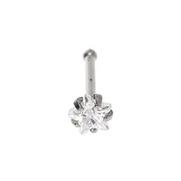 Silver Titanium 20G Star Nose Stud