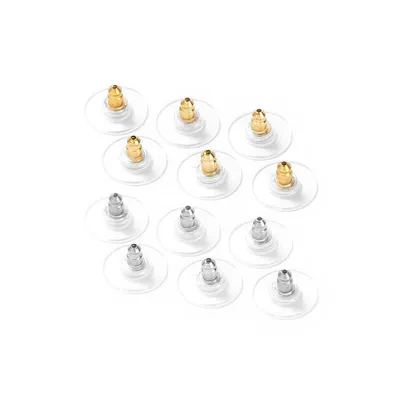 Icing Sterling Silver Earring Back Replacements - 12 Pack