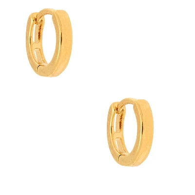 18kt Gold Plated 10MM Huggie Hoop Earrings