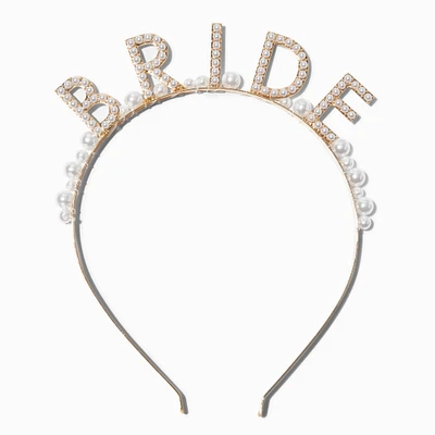 Pearl & Gold Bride Headband