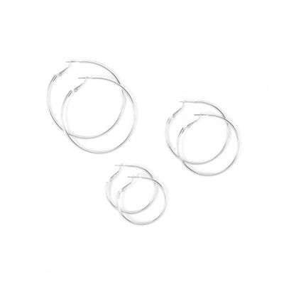 Medium Hoop Earrings  - 3 Pack