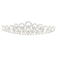 Silver-Tone Crystal Mini Tiara