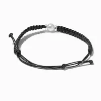 Black Pearl Woven Adjustable Bracelet