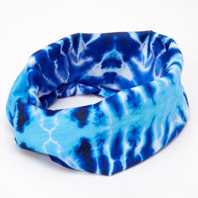Blue Waters Tie Dye Twisted Headwrap