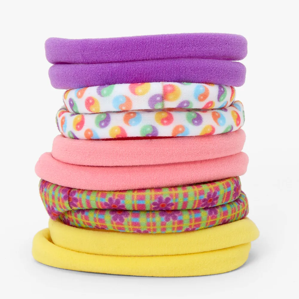 Bright & Groovy Rolled Hair Ties (10 Pack)