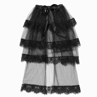 Black Lace Wrap Tiered Tutu