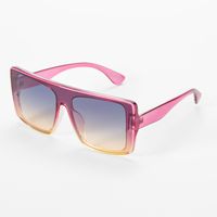 Pink & Yellow Ombre Shield Sunglasses