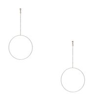 Open Circle Drop Earrings