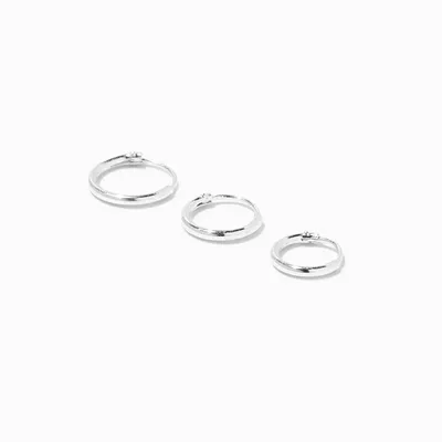 Sterling Silver 22G Helix Endless Hoop Earrings - 3 Pack