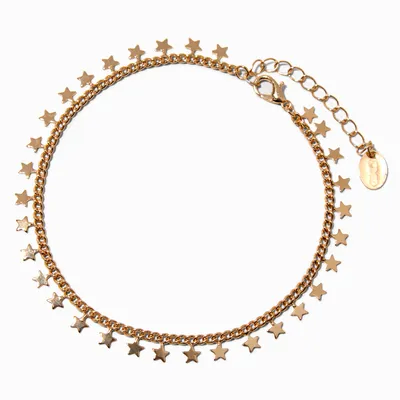 Gold Star Charm Chain Anklet