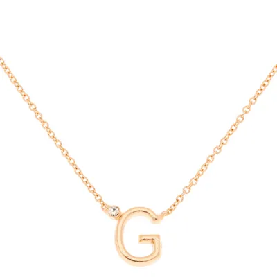 Gold Stone Initial Pendant Necklace