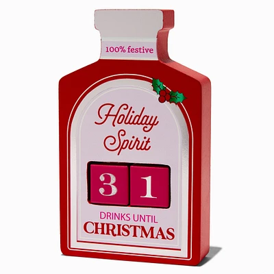 "Drinks Until Christmas" Booze Bottle Countdown Block Calendar