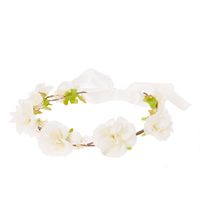 White Rosette Hair Flower Crown Flower Crown