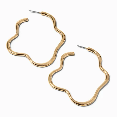 Gold-tone Squiggle 60MM Hoops