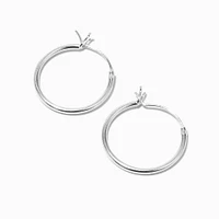 Sterling Silver 16MM Hinge Hoop Earrings