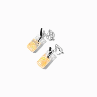 Lemon Water 1" Clip-On Drop Earrings