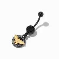 Wonder Woman® Black 14G Dangle Belly Bar