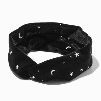 Black Velvet Celestial Twisted Headwrap