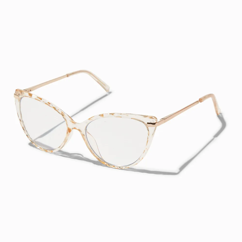 Solar Blue Light Reducing Tan Swirl Clear Lens Frames