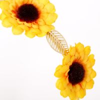 Sunflower Golden Leaf Flower Headband - Yellow