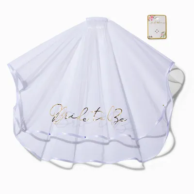 Bride To Be Satin Trim Double Layer Veil