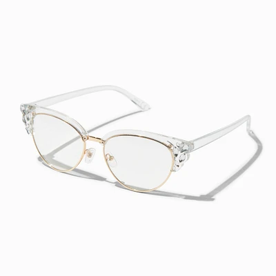 Gemstone Cat Eye Clear Lens Frames