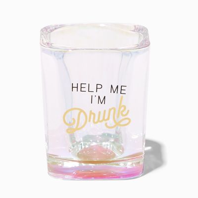 Help Me I'm Drunk Pink Square Shot Glass