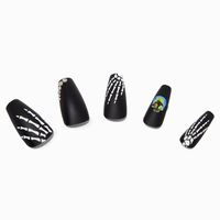 Embellished Skeleton Stiletto Press On Faux Nail Set - 24 Pack