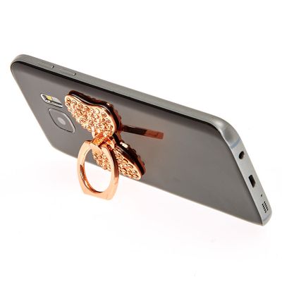 Rose Gold Stone Studded Bow Ring Stand