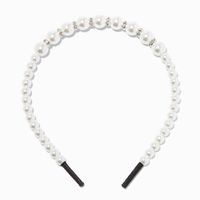 White Graduated Pearl & Crystal Headband